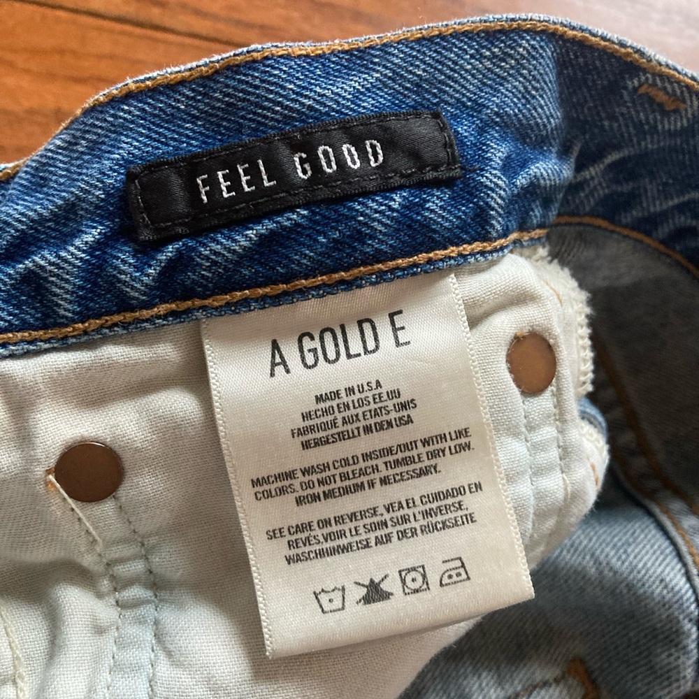 Agolde Jamie Feel Good Denim Made in USA Jeans in Passenger Wash Size 24 - Picture 10 of 11